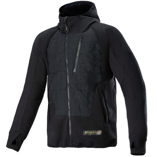 Alpinestars MO.ST.EQ Hybrid Hooded Jacket - Black by Alpinestars - clearance motorcycle jacket