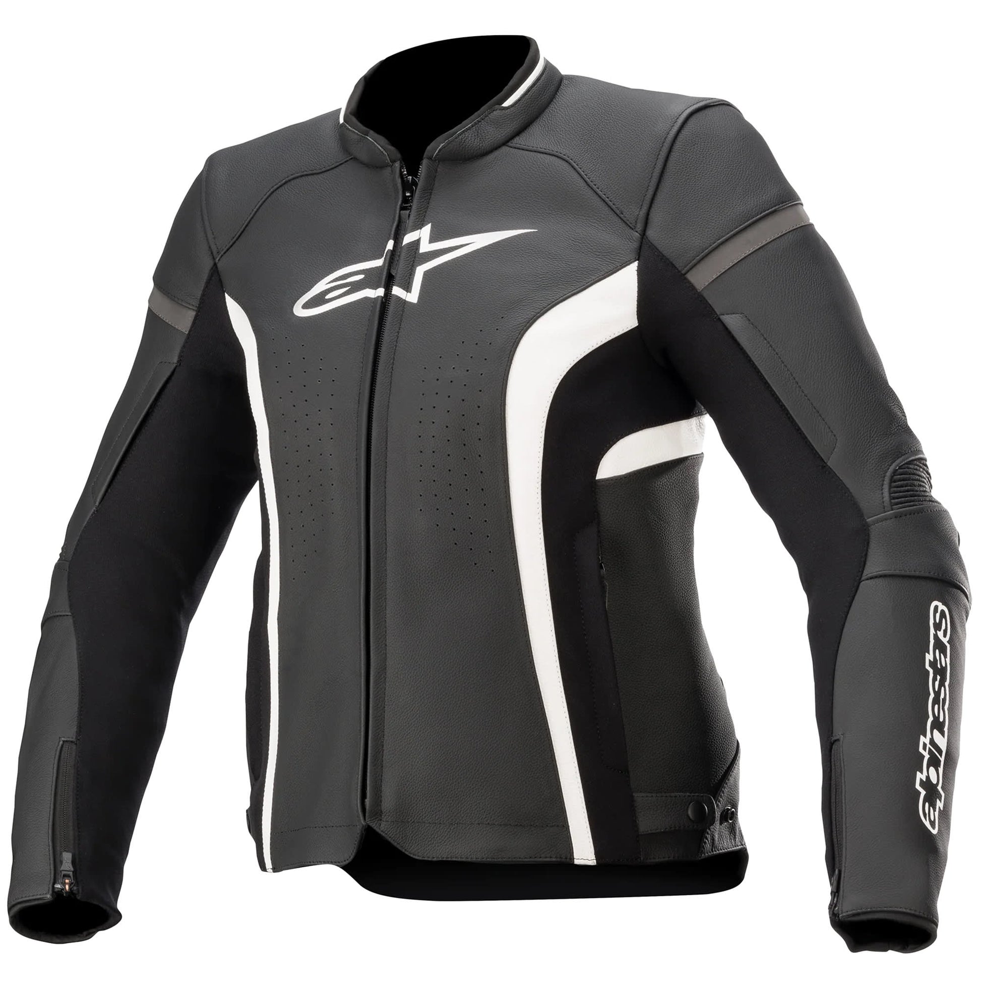 Alpinestars Stella Kira V2 Leather Jacket - Black / White by Alpinestars - clearance motorcycle jacket