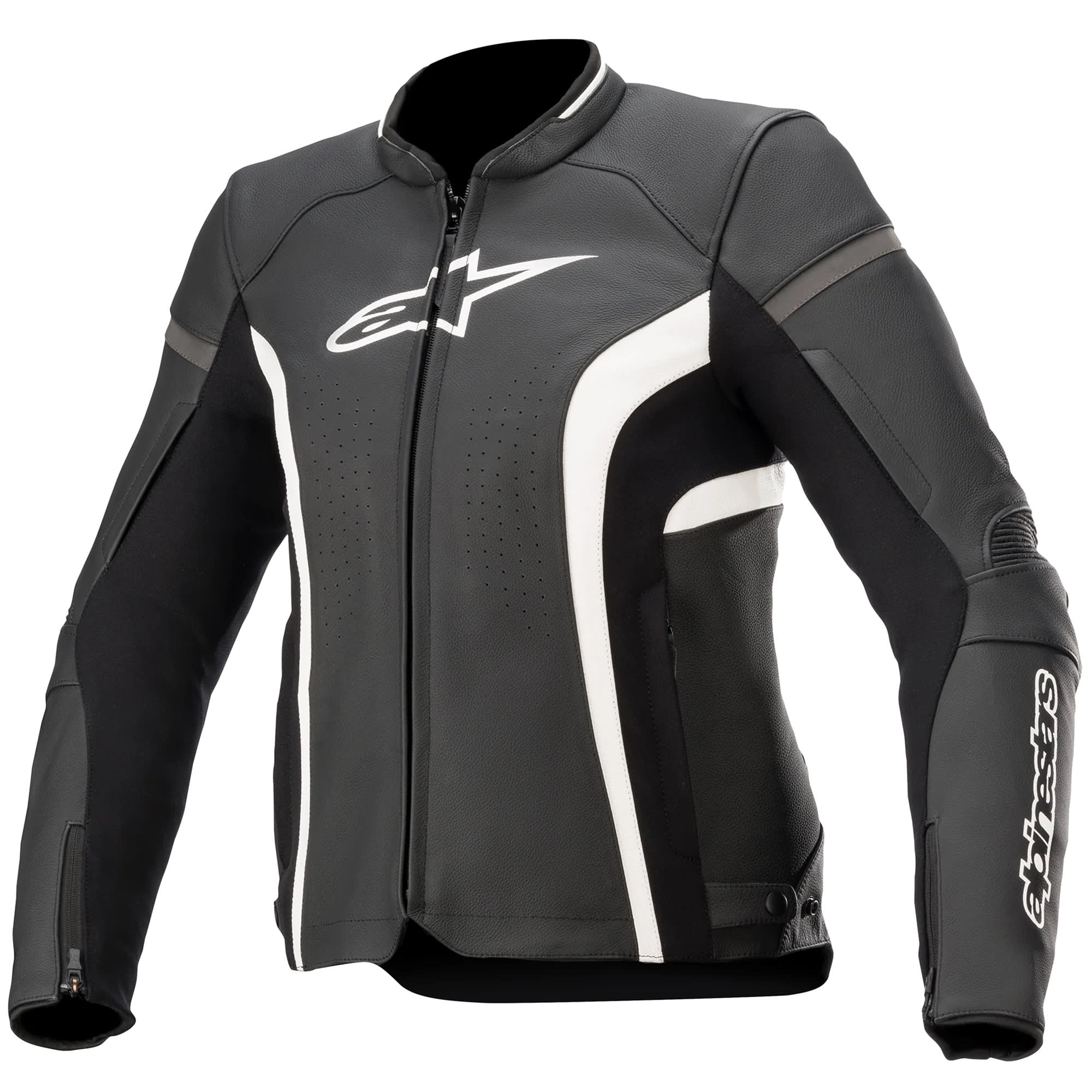Alpinestars Stella Kira V2 Leather Jacket - Black / White by Alpinestars - clearance motorcycle jacket