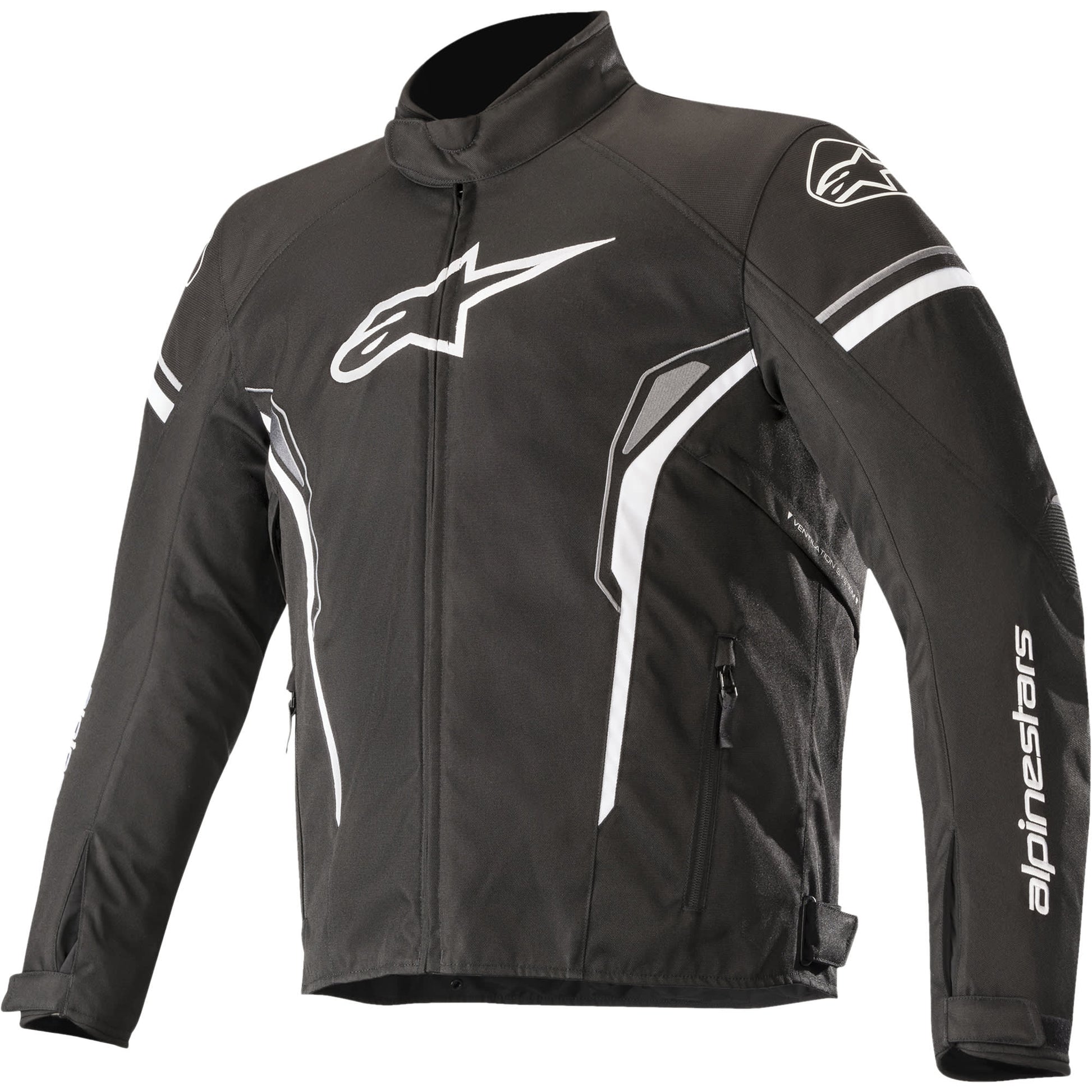 Alpinestars T-SP-1 Waterproof Textile Jacket - Black / White by Alpinestars - clearance motorcycle jacket