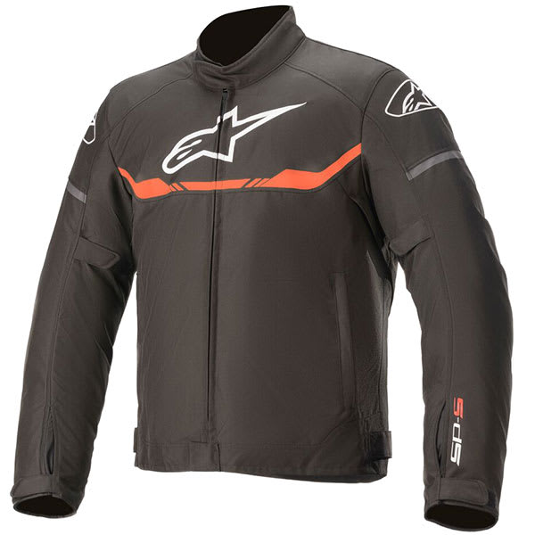 Alpinestars T-SPS Waterproof Textile Jacket - Black / Red Fluo by Alpinestars - clearance motorcycle jacket