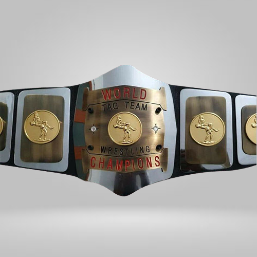 American Wrestling World Tag Team Wrestling Champion Belt United States Old Condition - image 1 | DASH RACEGEAR