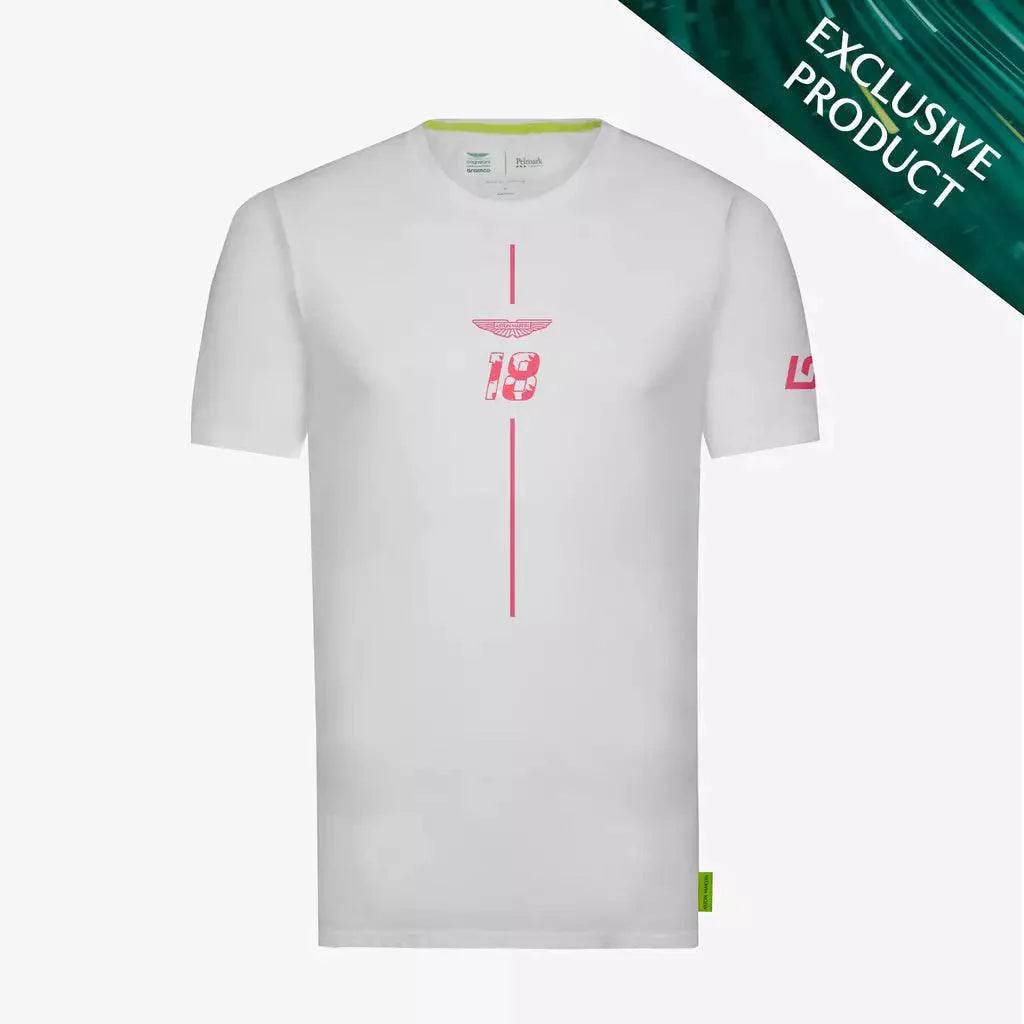 AMF1 Lance Stroll Limited Edition T-Shirt - White - Dash Racegear Store