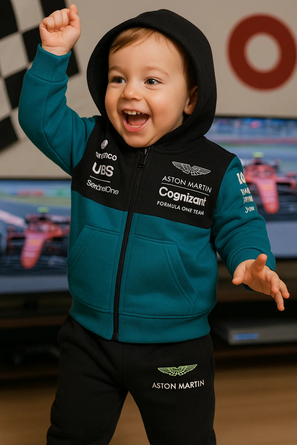 Aston Martin Racing F1 Limited Edition Baby Tracksuit 100% cotton - baby & toddler outfit image 3