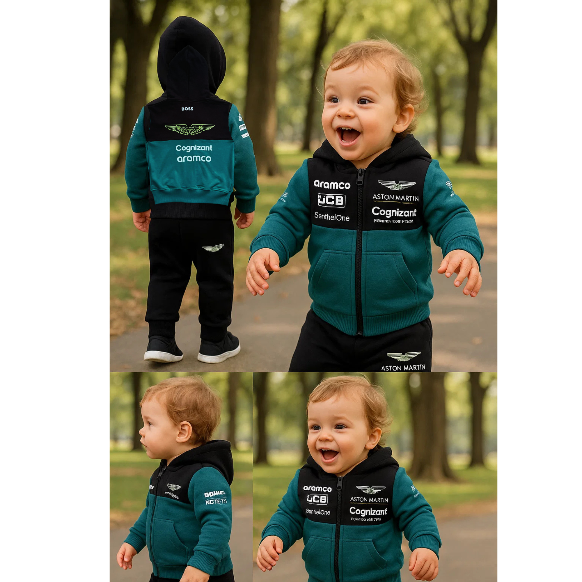 Aston Martin Racing F1 Limited Edition Baby Tracksuit 100% cotton - baby & toddler outfit image 2