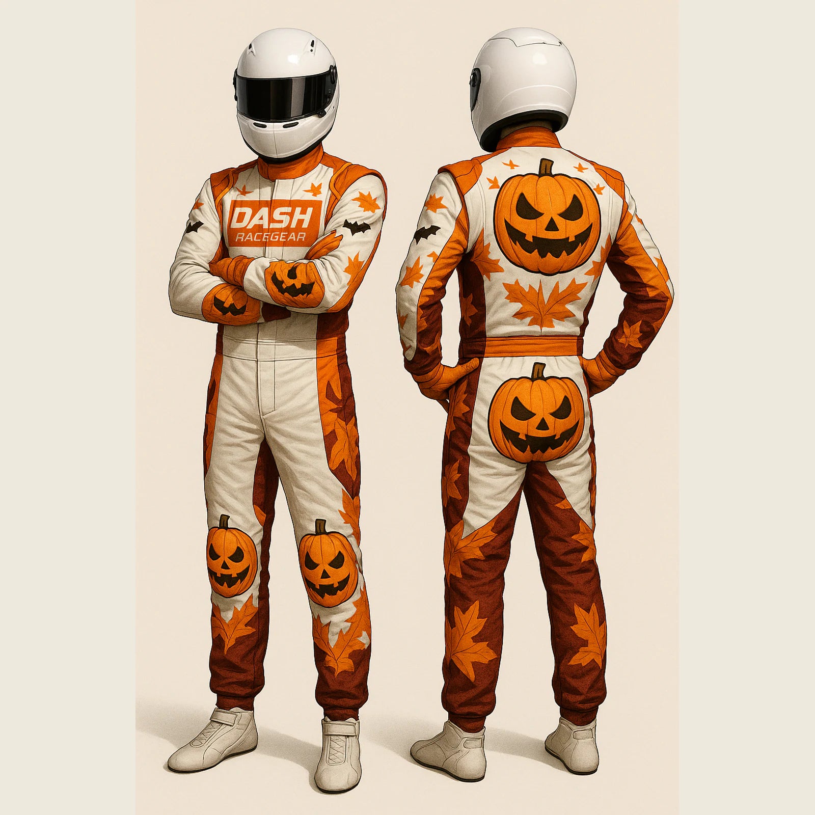 Autumn Jack-O'-Lantern Halloween Race Suit by Dash Racegear, product gallery view 2 of 2
