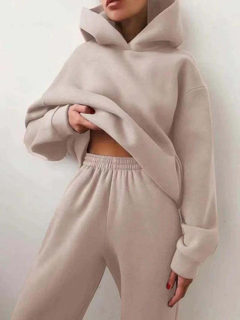 Two - Piece Tracksuit Set - Beige - XXXL - 42275247128645
