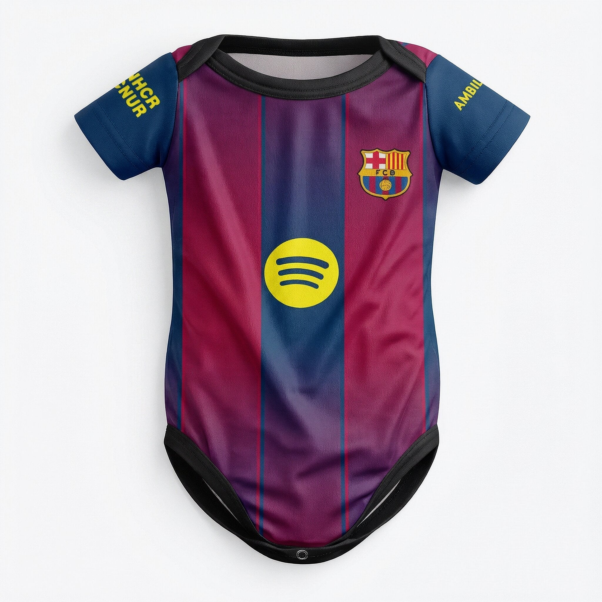 25/26 Barcelona Baby Bodysuit front view baby onesie by Dash Racegear
