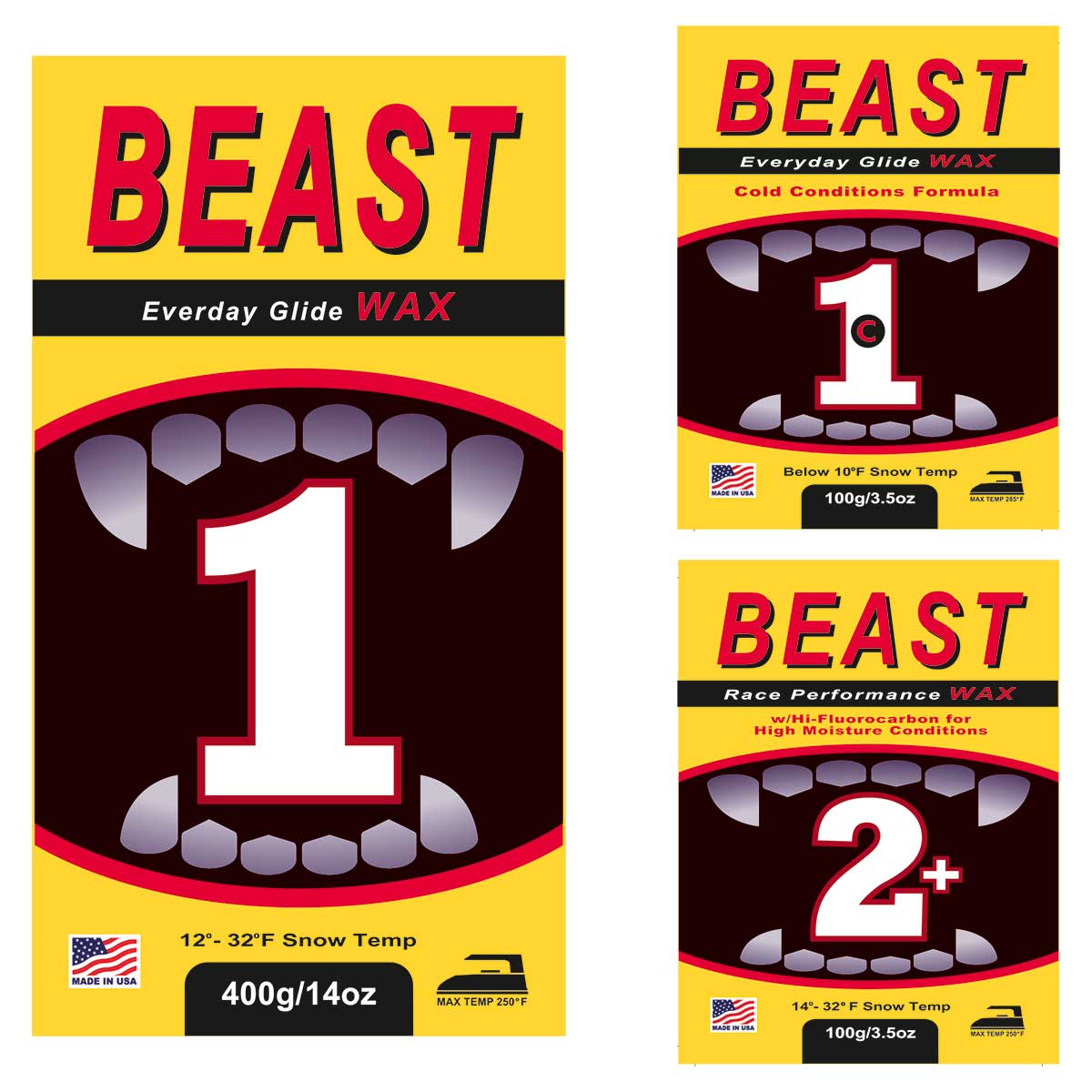 BEAST Essential Fluoro Race Wax Package