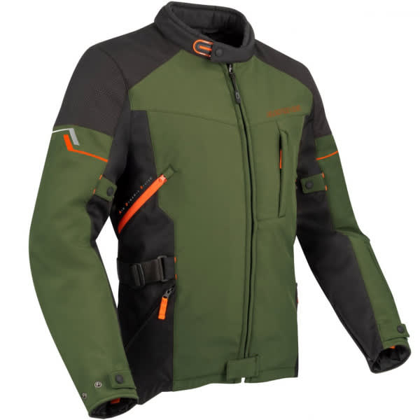 Bering Cobalt Textile Jacket - Khaki by Bering - clearance motorcycle jacket