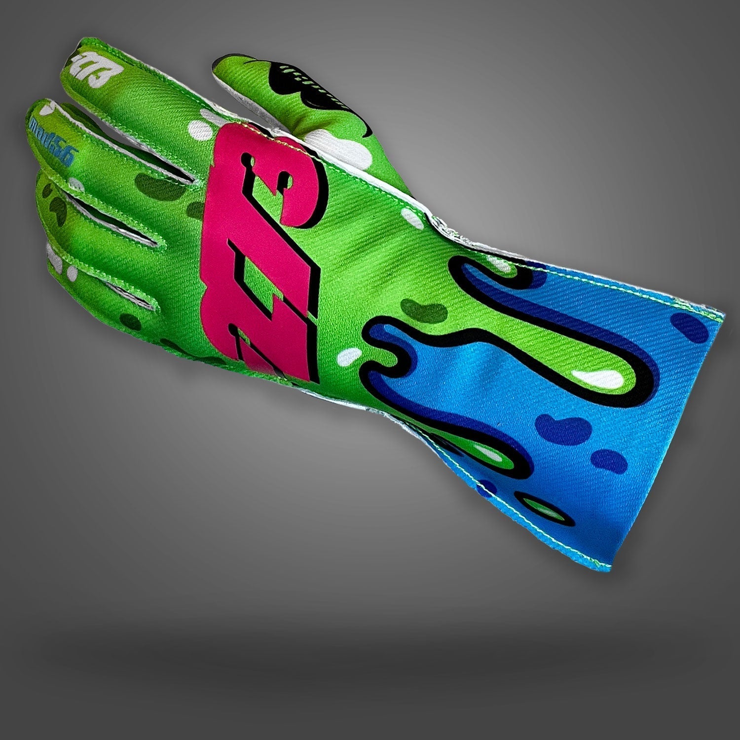 SLIME Mad56 x -273  Green/Cyan/Hot Pink - Glove | DASH RACEGEAR