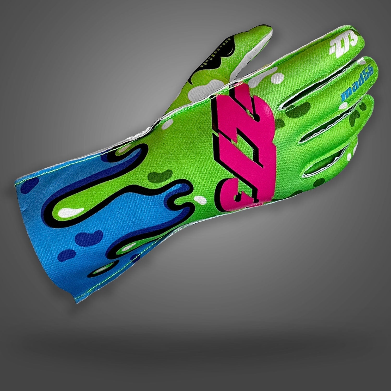 SLIME Mad56 x -273  Green/Cyan/Hot Pink - Glove | DASH RACEGEAR