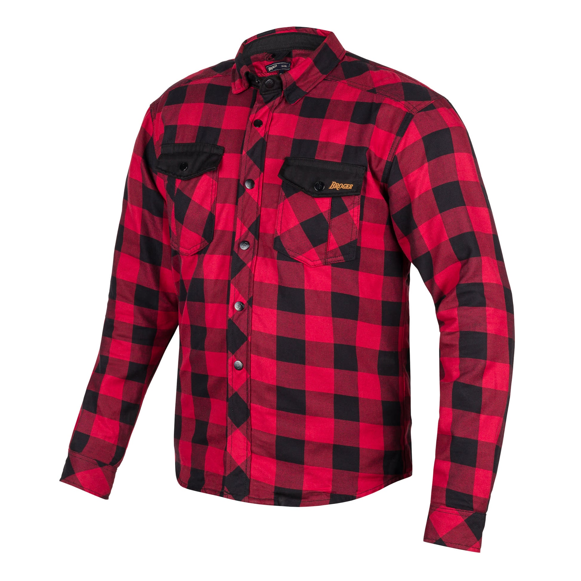 Broger Alaska Textile Shirt - Red / Black by Broger - clearance motorcycle jacket