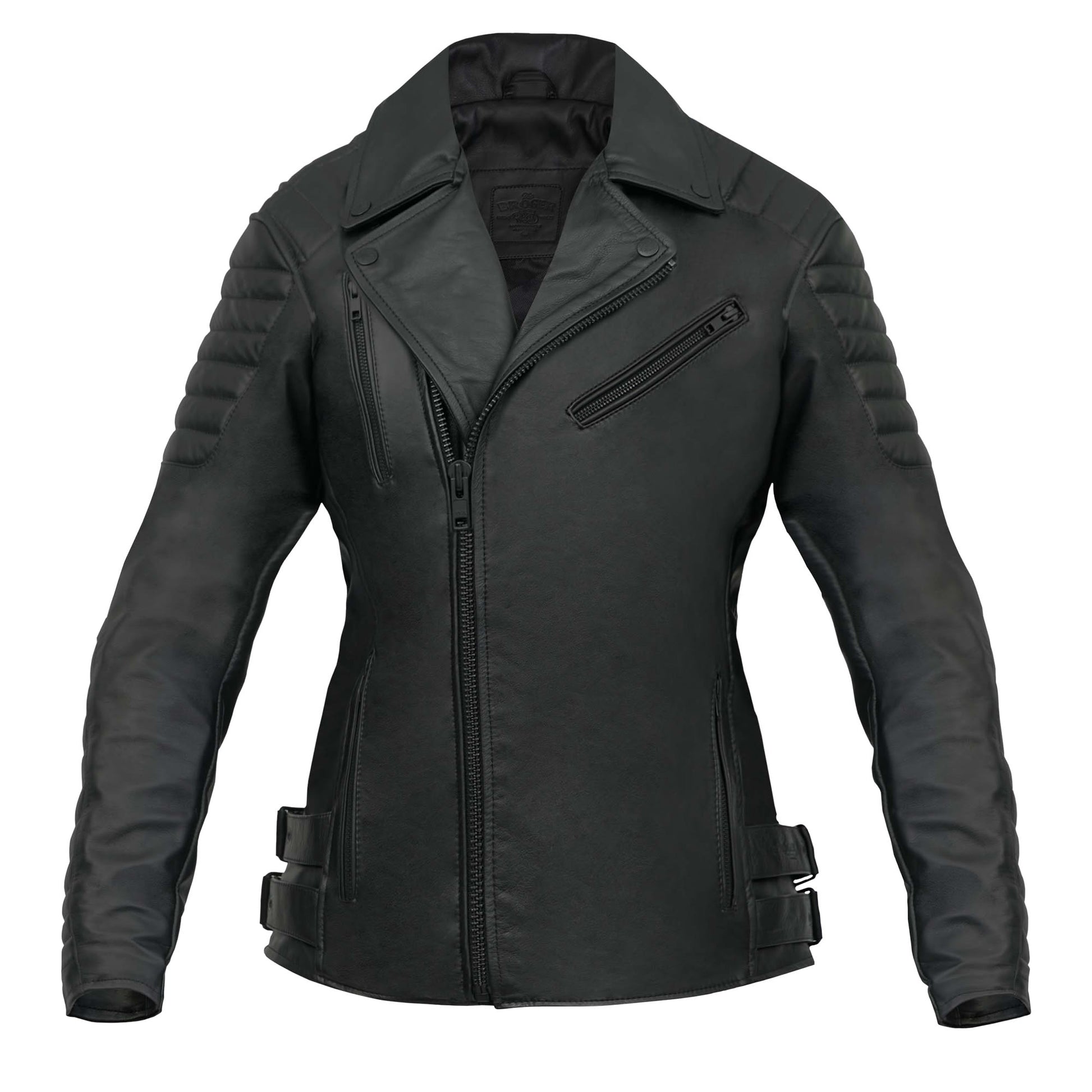 Broger Ladies Ohio Leather Jacket - Black by Broger - clearance motorcycle jacket