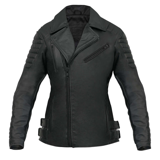 Broger Ladies Ohio Leather Jacket - Black by Broger - clearance motorcycle jacket