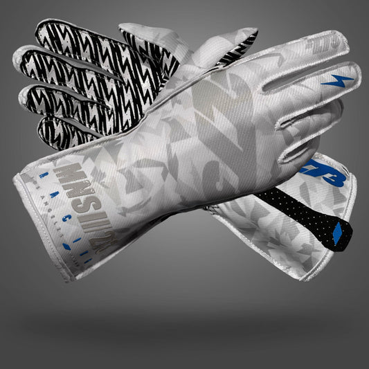 CAMO 3 White/Gray/Silver - Glove | DASH RACEGEAR
