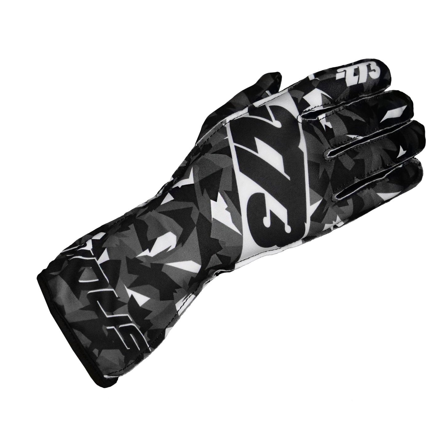 CAMO Black/Gray/White - Glove | DASH RACEGEAR