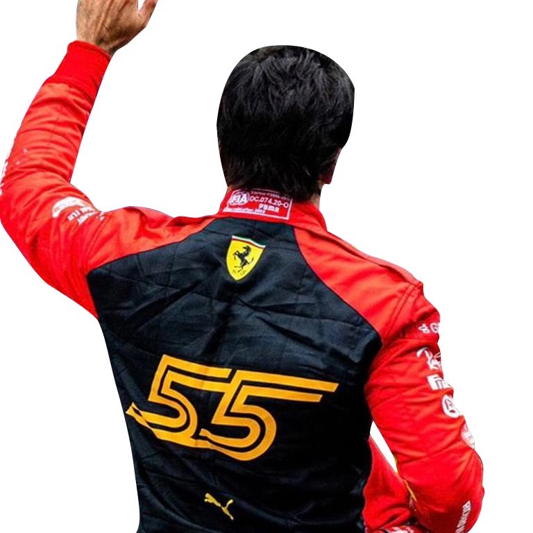 2023 Carlos Sainz Ferrari F1 Spain GP Replica Race Suit Dash Racegear product image 3