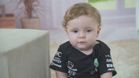baby bodysuits F1 Mercedes Racing romper Hamilton | Black Edition - baby romper image 4