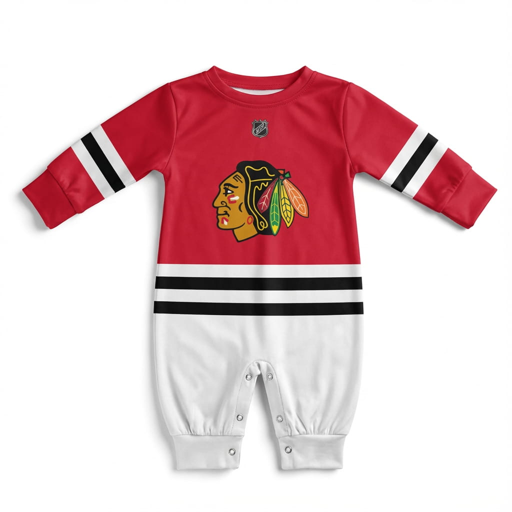 Chicago Blackhawks - Hockey Baby Onesie Jumpsuit product detail image 4
