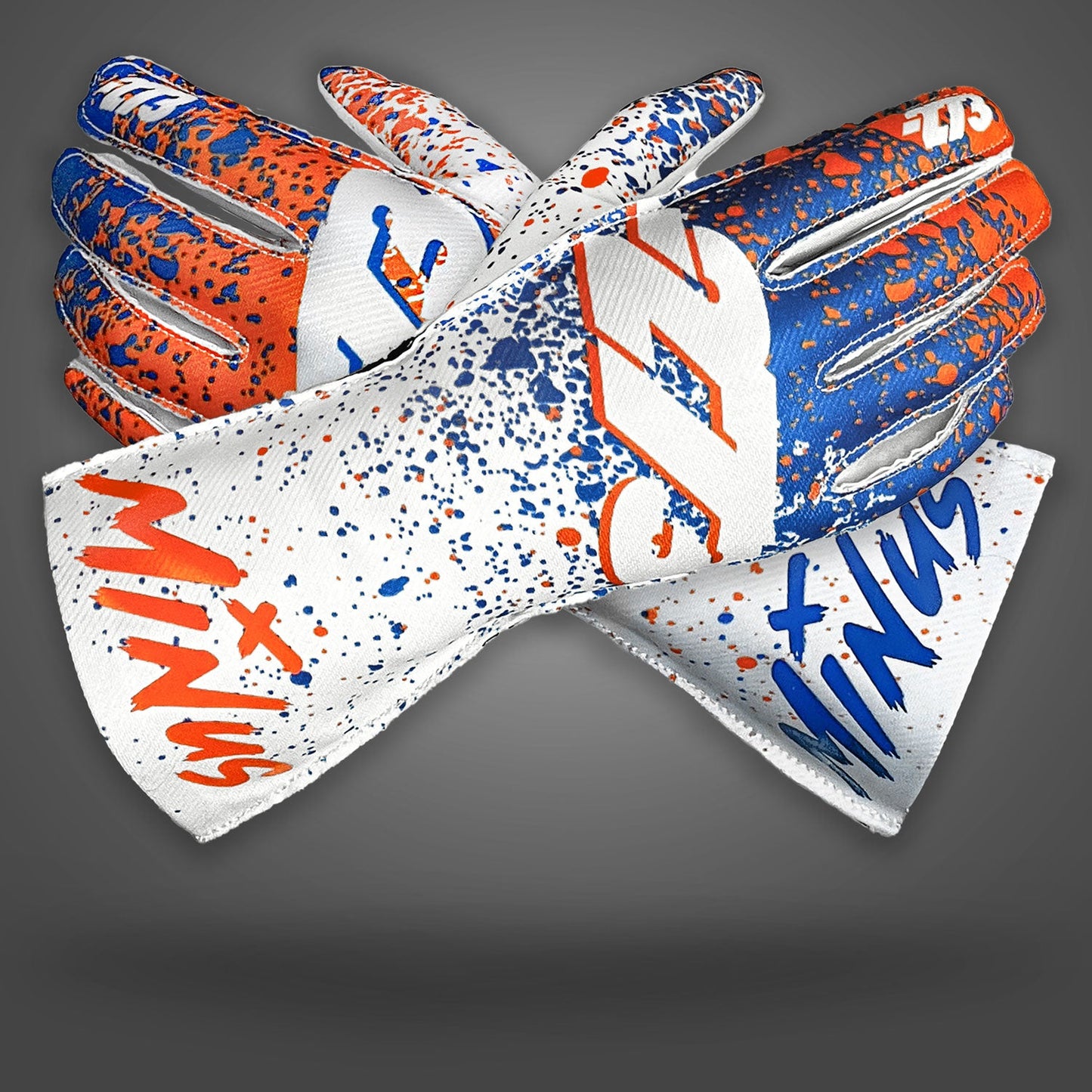 DRIP EVO - Orange/Blue/White - Asymmetric - Glove | DASH RACEGEAR