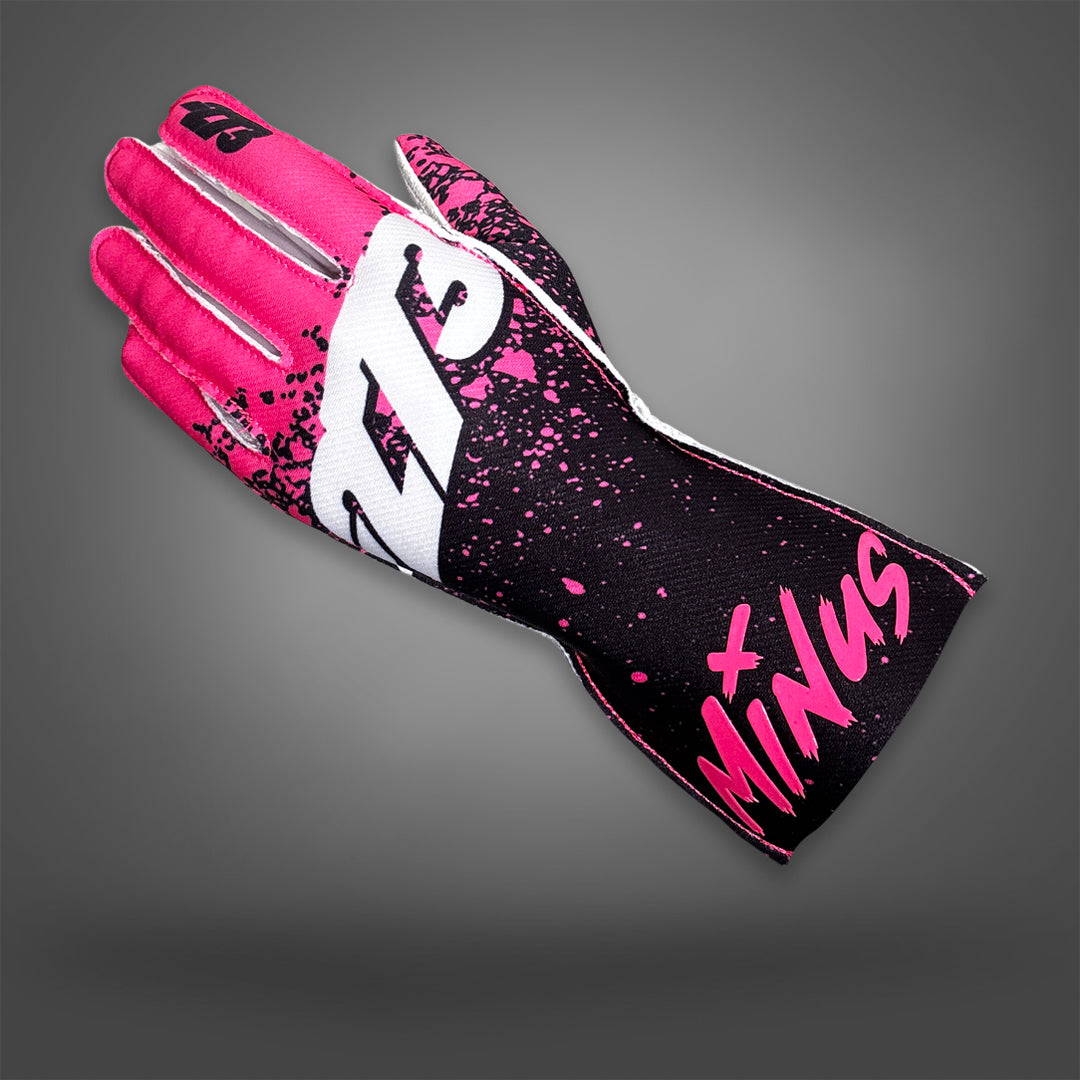 DRIP V3 - Fluo Pink Black/White - Glove | DASH RACEGEAR