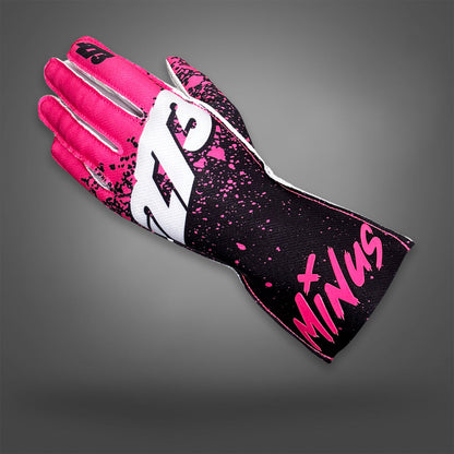 DRIP V3 - Fluo Pink Black/White - Glove | DASH RACEGEAR