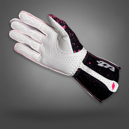 DRIP V3 - Fluo Pink Black/White - Glove | DASH RACEGEAR