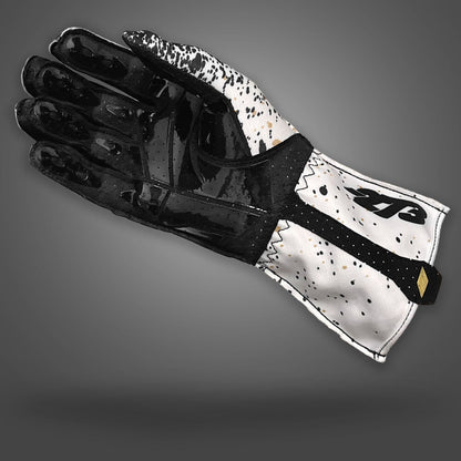 DRIP - Black/White/Gold Asymmetric - Glove | DASH RACEGEAR