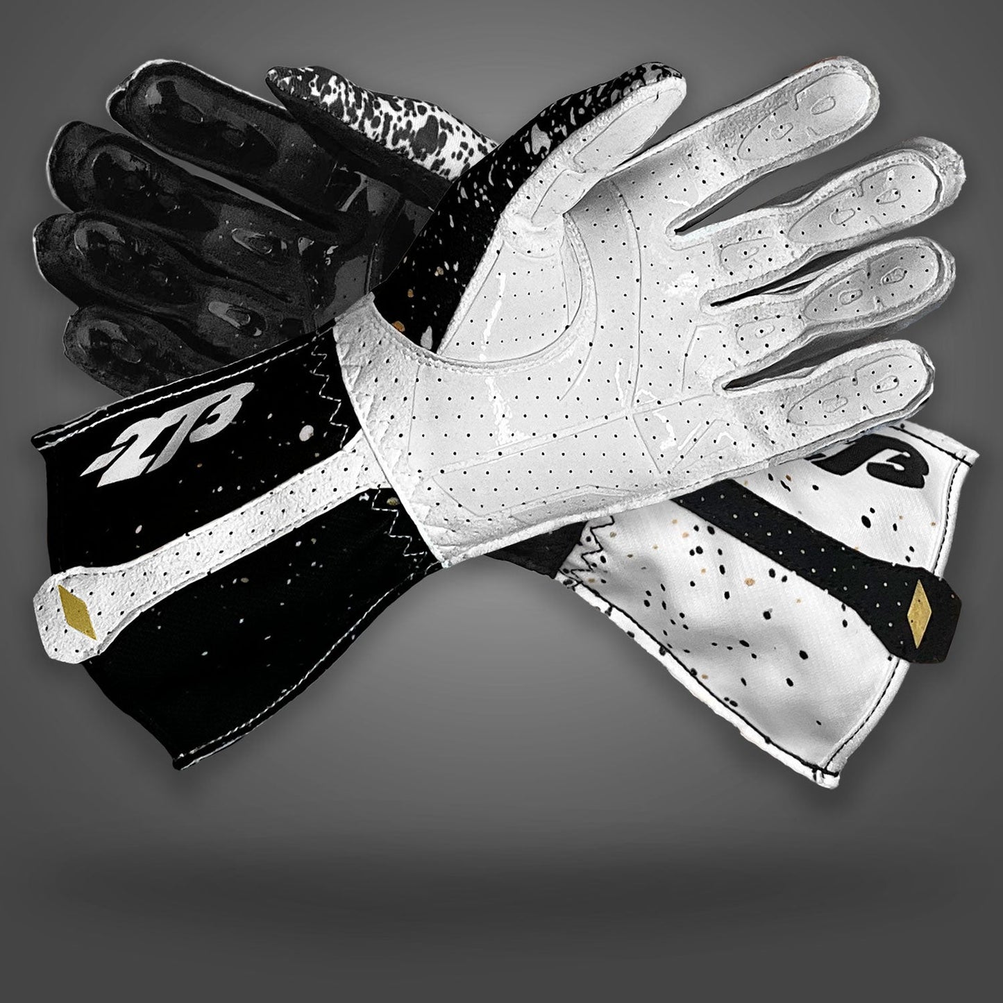DRIP - Black/White/Gold Asymmetric - Glove | DASH RACEGEAR