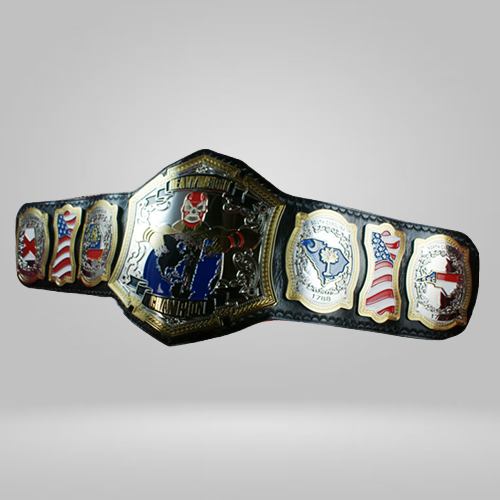 Custom Masked Man Heavyweight Wrestling Belt - image 1 | DASH RACEGEAR