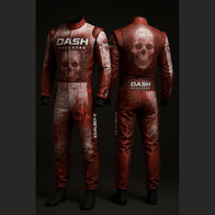 Cyber Skull Grid Halloween Race Suit by Dash Racegear, product gallery view 3 of 4