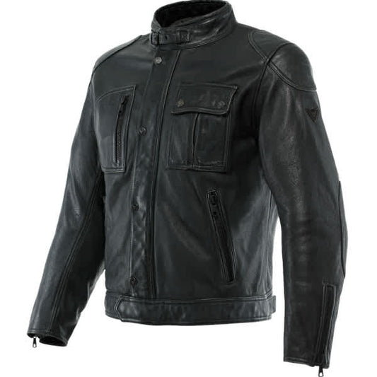Dainese Atlas Leather Jacket - Black by Dainese - clearance motorcycle jacket