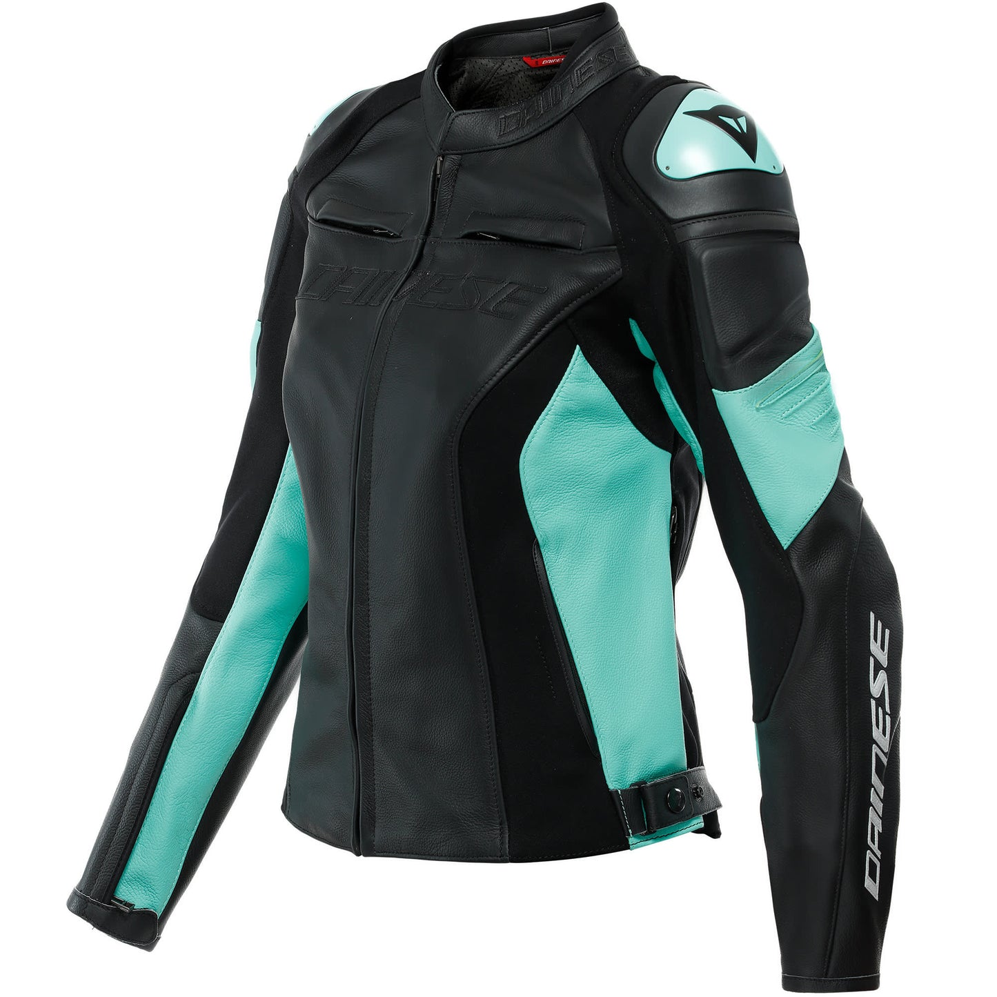 Dainese Ladies Racing 4 Leather Jacket - Black / Acqua Green by Dainese - clearance motorcycle jacket