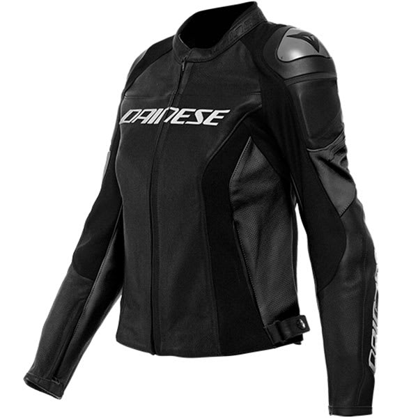 Dainese Ladies Racing 4 Perforated Leather Jacket - Black / Black by Dainese - clearance motorcycle jacket