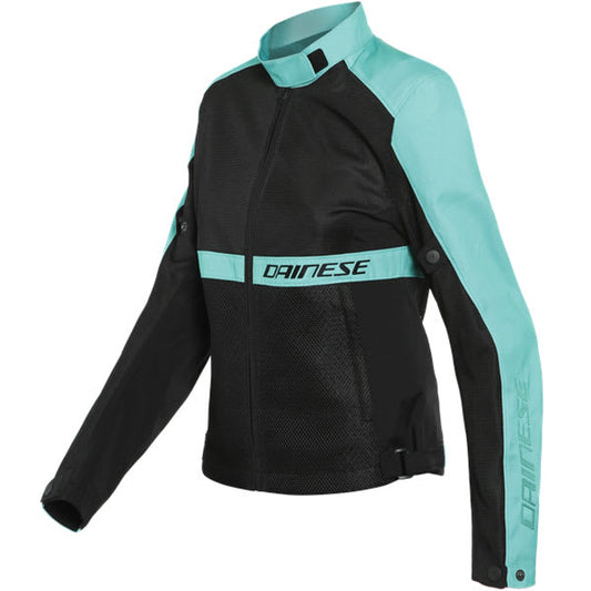 Dainese Ladies Ribelle Air Textile Jacket - Black / Aqua Green by Dainese - clearance motorcycle jacket