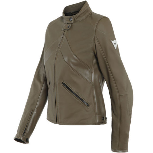Dainese Ladies Santa Monica Perforated Leather Jacket - Light Brown by Dainese - clearance motorcycle jacket