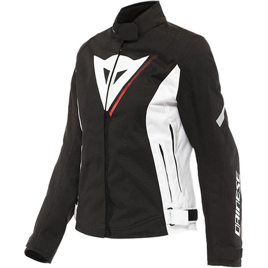 Dainese Ladies Veloce D-Dry Textile Jacket - Black / White / Lava Red by Dainese - clearance motorcycle jacket
