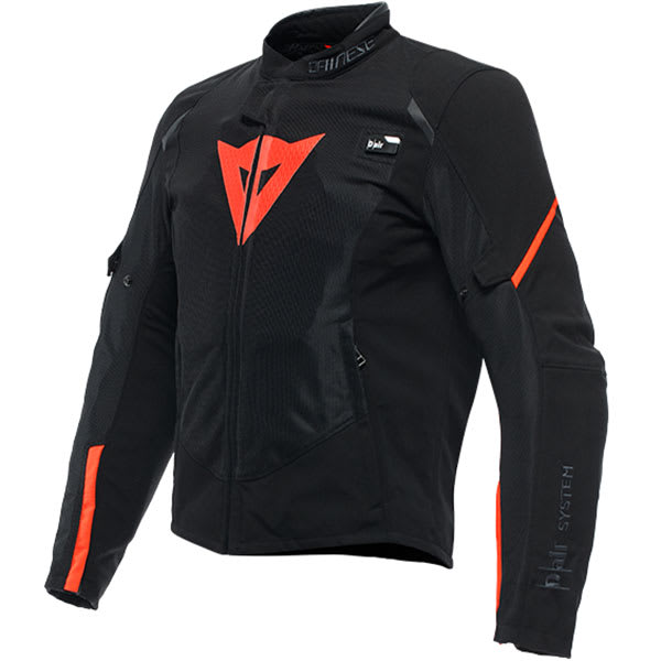 Dainese LS Sport Smart Textile Jacket - Black / Fluo Red by Dainese - clearance motorcycle jacket