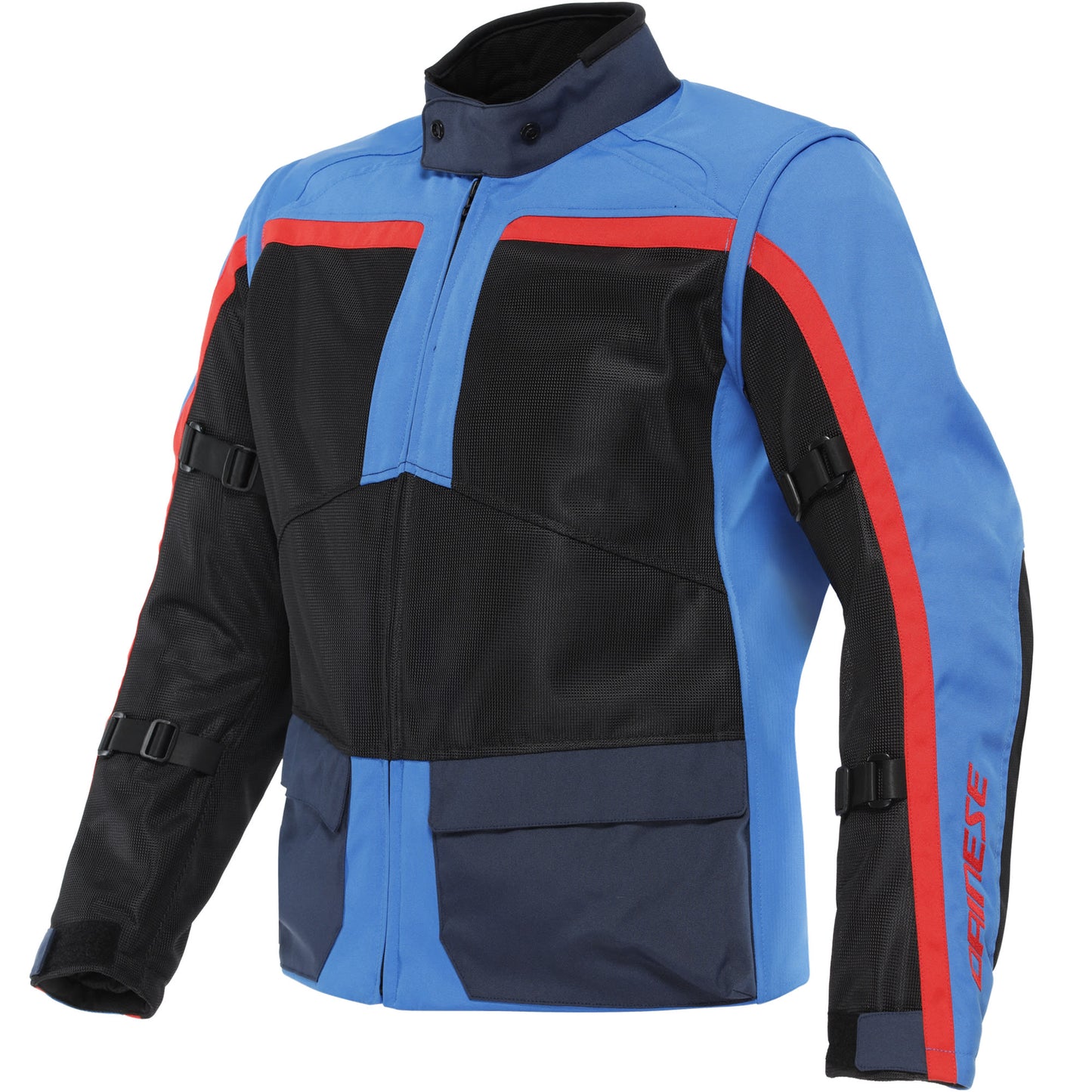 Dainese Outlaw Textile Jacket - Black / Light Blue / Black Iris / Lava Red by Dainese - clearance motorcycle jacket