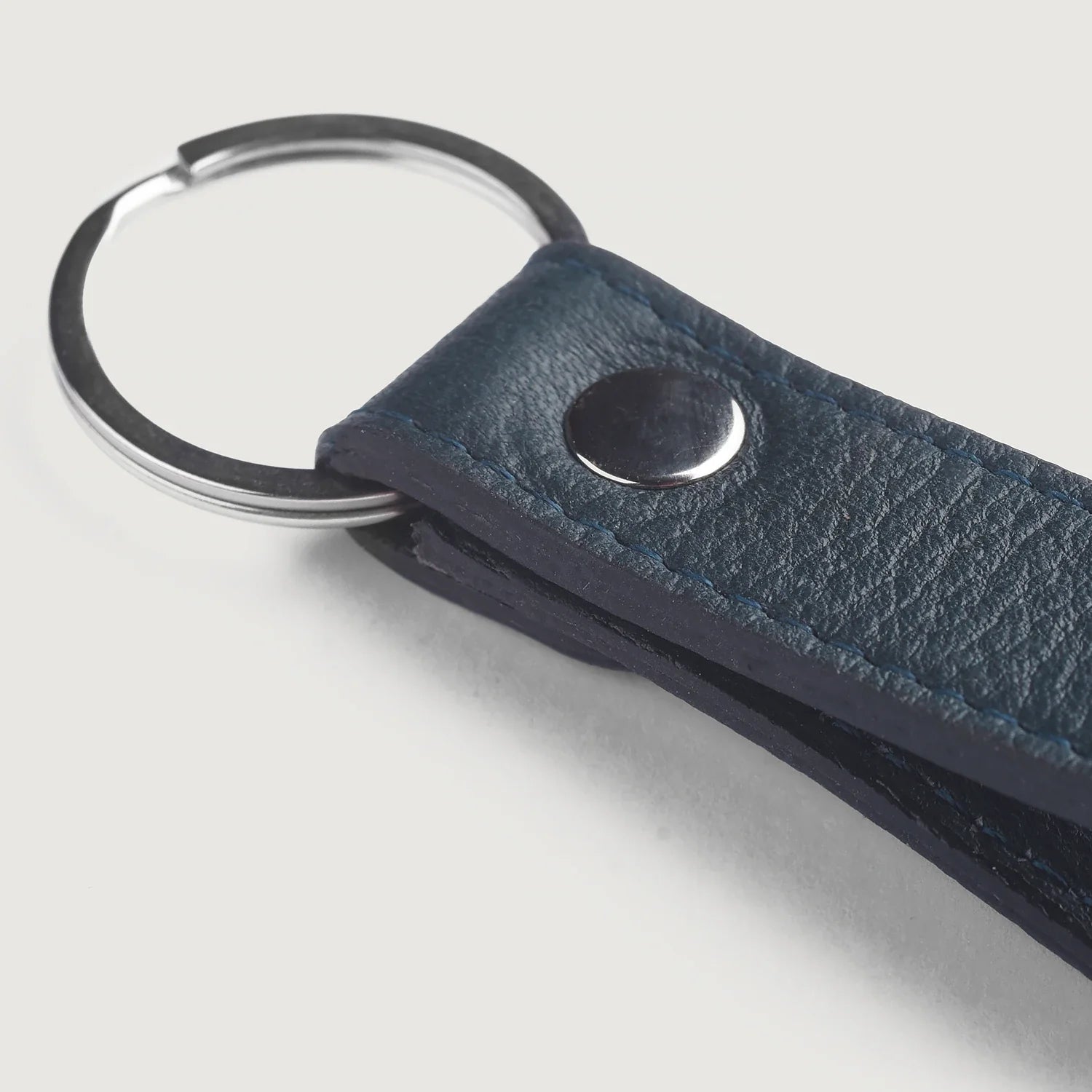 Adkins Blue Leather Keychain by Dash Racegear - unisex Leather Accessories view 6