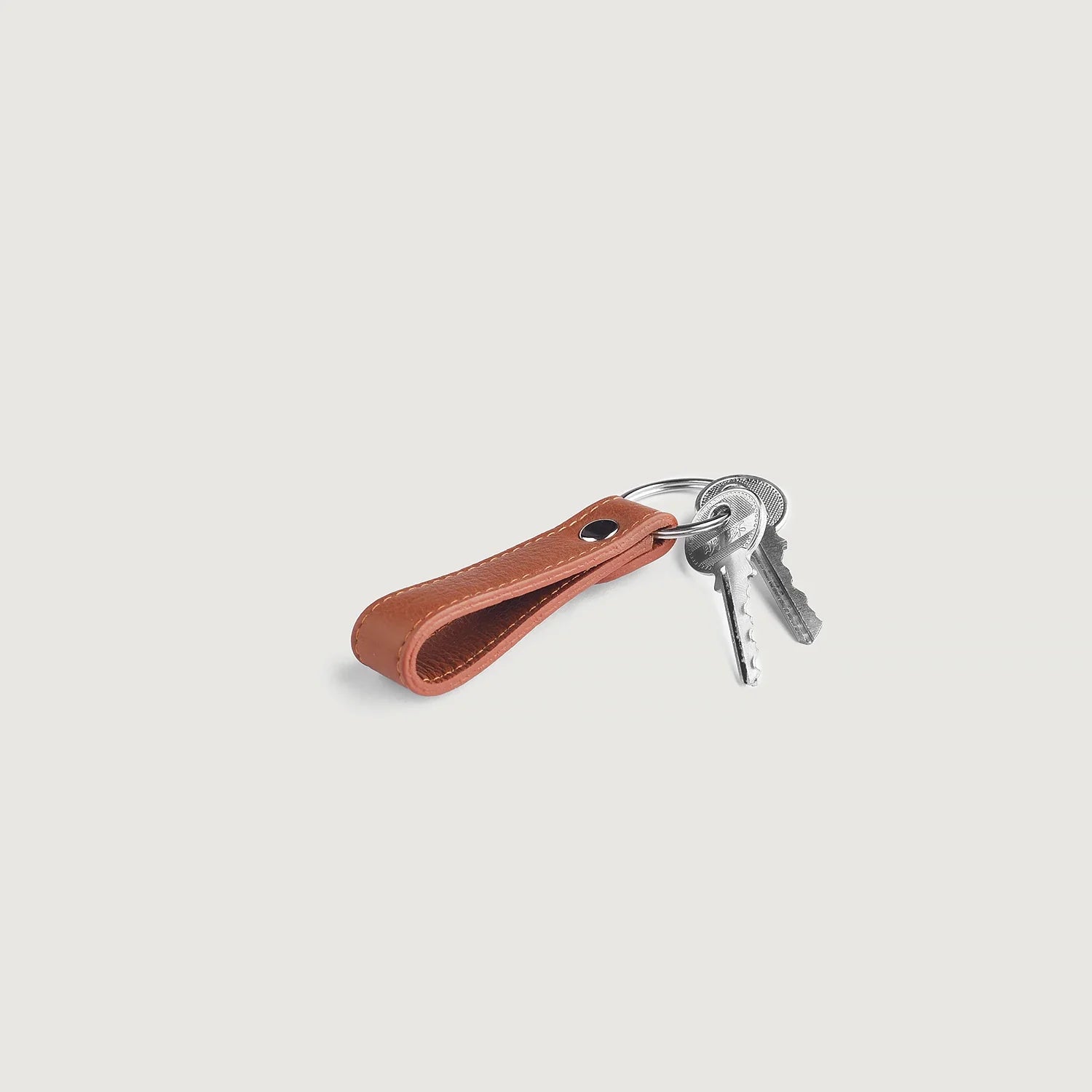 Adkins Brown Leather Keychain by Dash Racegear - unisex Leather Accessories view 4