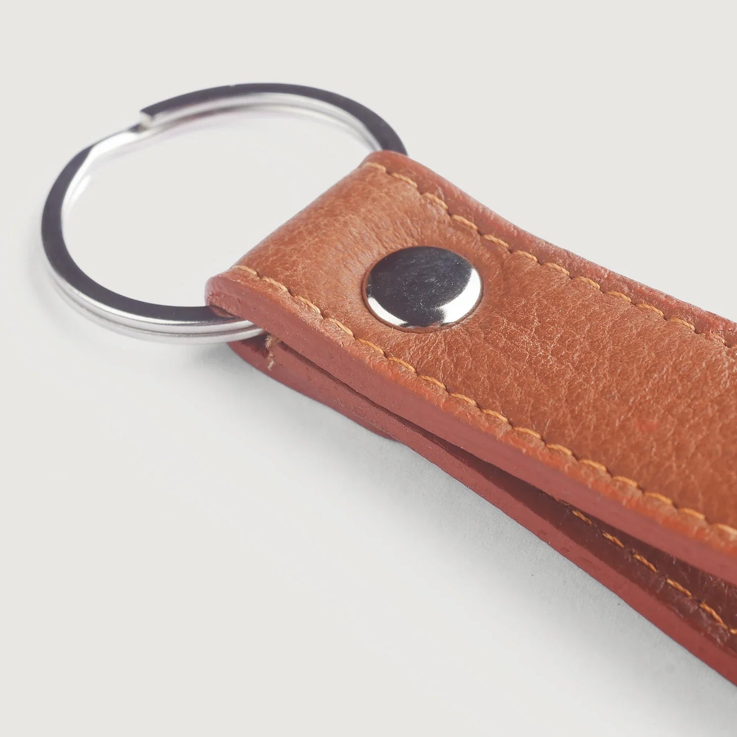 Adkins Brown Leather Keychain by Dash Racegear - unisex Leather Accessories view 5
