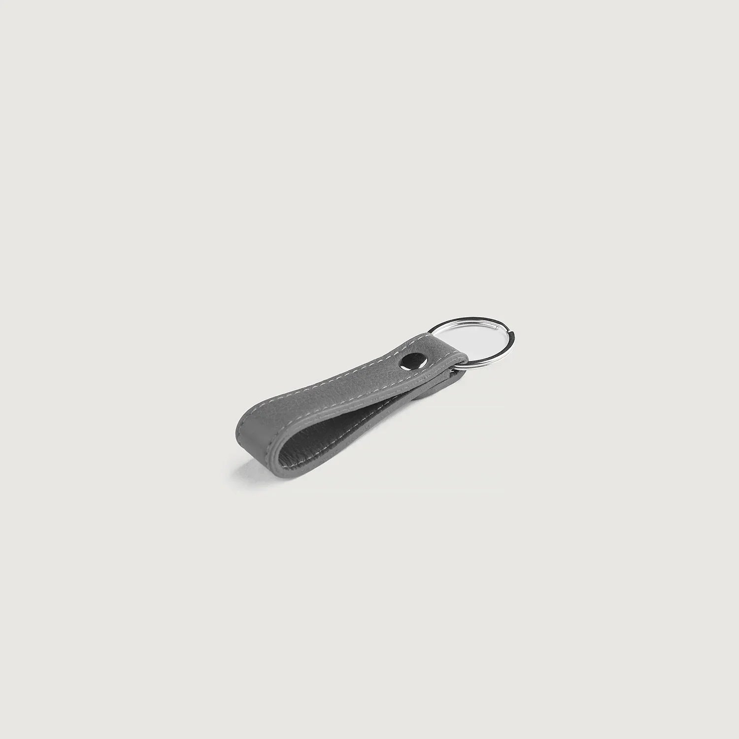 Adkins Grey Leather Keychain by Dash Racegear - unisex Leather Accessories view 3