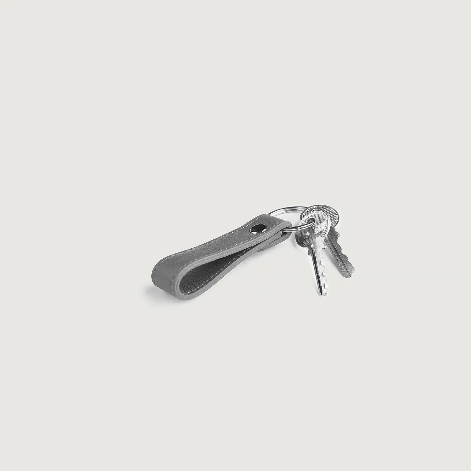 Adkins Grey Leather Keychain by Dash Racegear - unisex Leather Accessories view 4