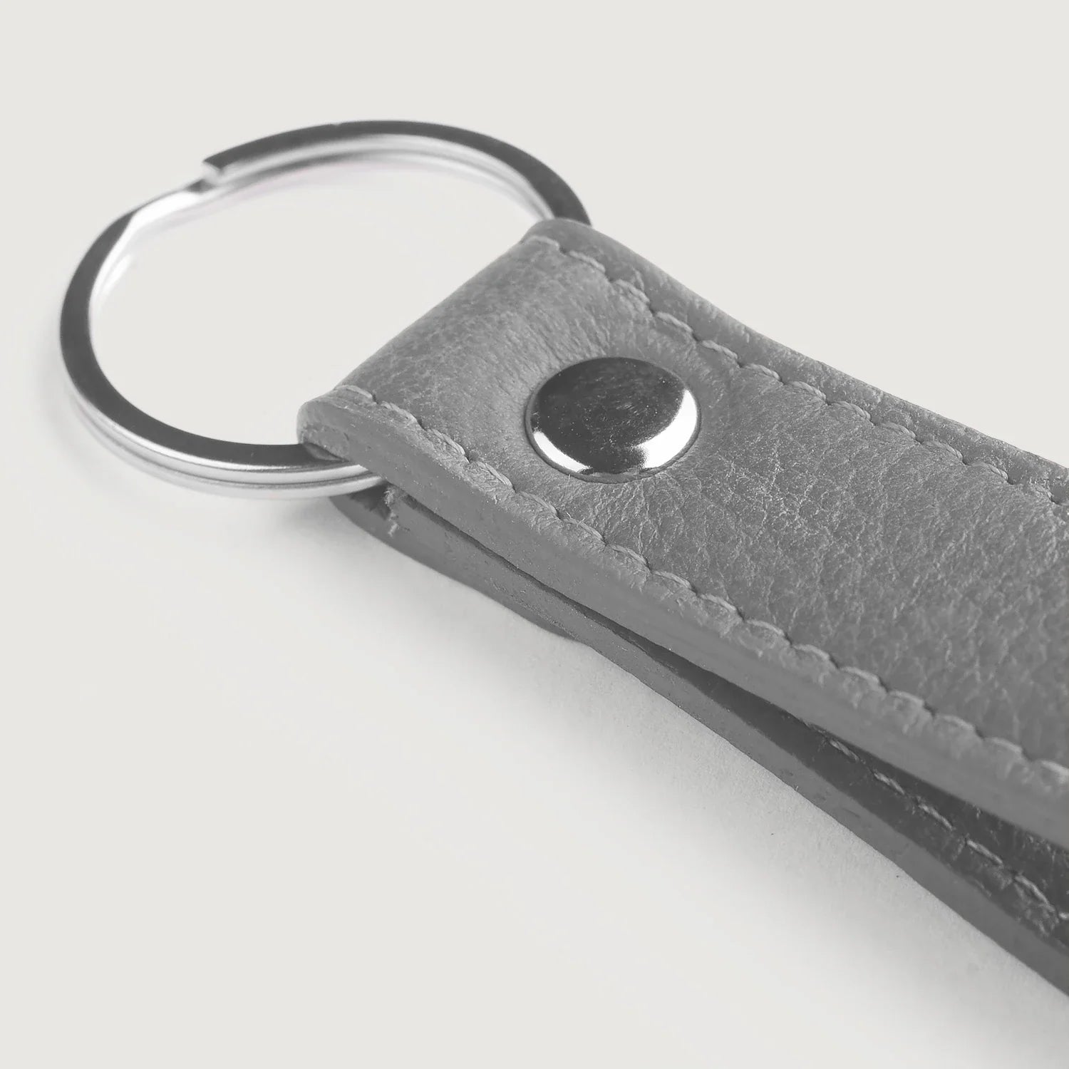 Adkins Grey Leather Keychain by Dash Racegear - unisex Leather Accessories view 5