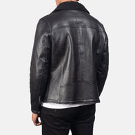 Alberto Shearling Black Leather Jacket by Dash Racegear - men Jacket view 5