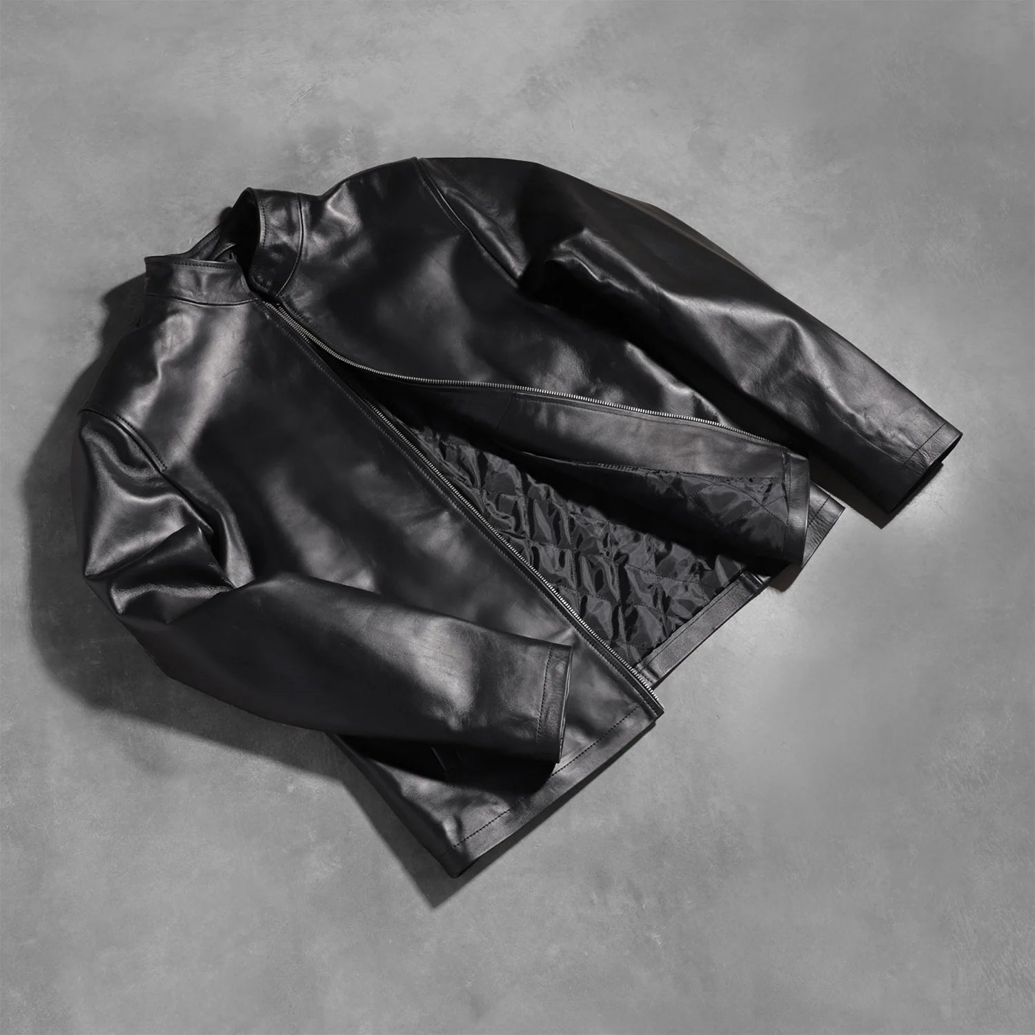 Alex Black Leather Biker Jacket by Dash Racegear - men Jacket view 8