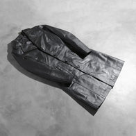 Alexis Black Single Breasted Leather Coat by Dash Racegear - women Jacket view 7