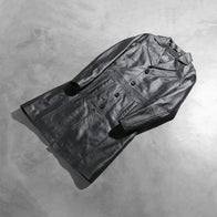 Alexis Black Single Breasted Leather Coat by Dash Racegear - women Jacket view 8
